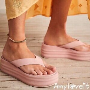 Free People Blush Haven Platform Slides
